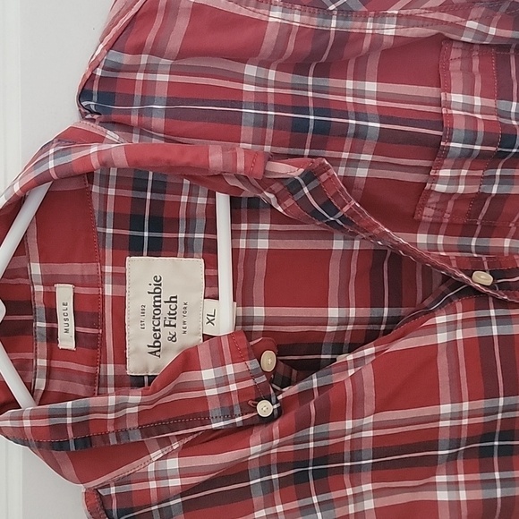 Abercrombie Muscle Plaid Button Up - Picture 3 of 3